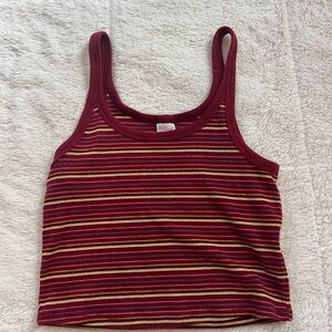 striped cropped tank top
